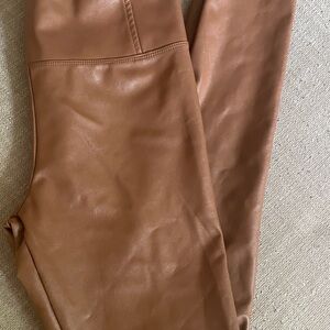 Love Fire Tan Faux Leather Pants Medium